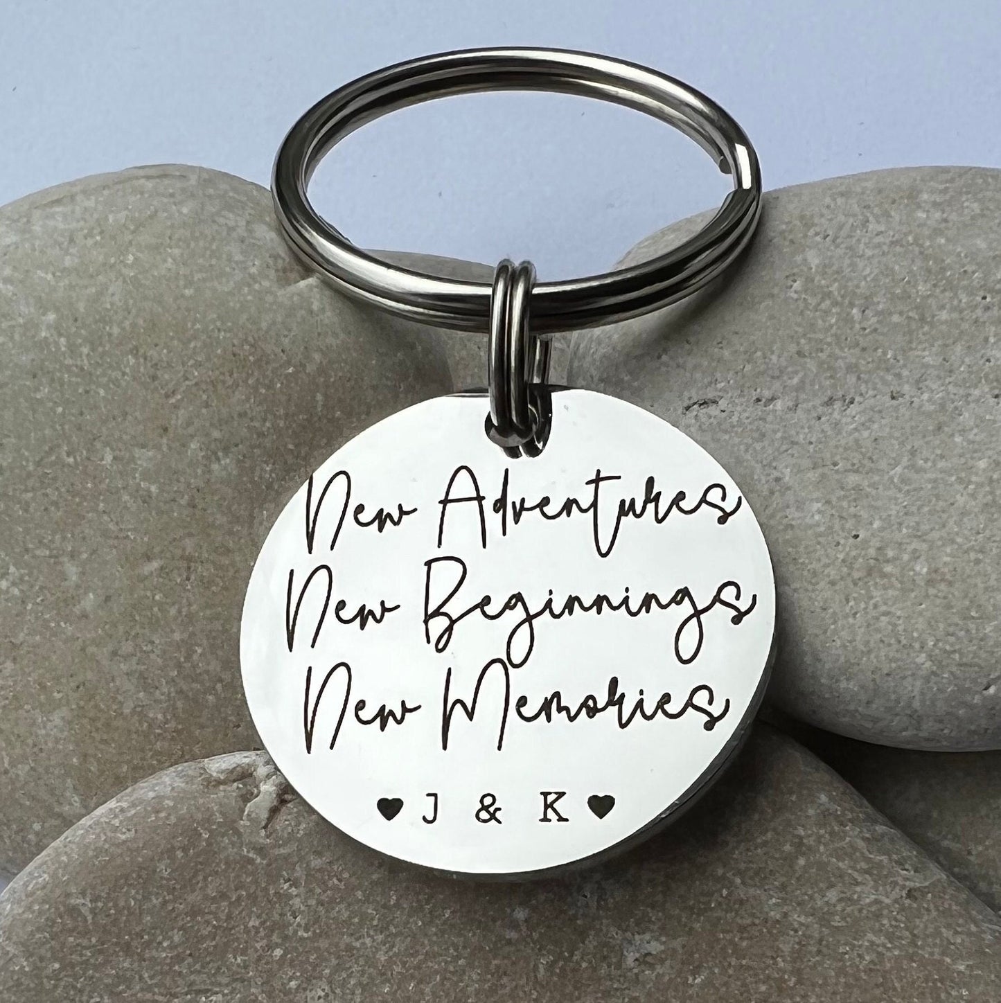 Travel Gift - Leavers Gift - New Home Gift - New Job Gift - New Beginnings Keyring - Personalised Keyring - First Home Keyring - New Start