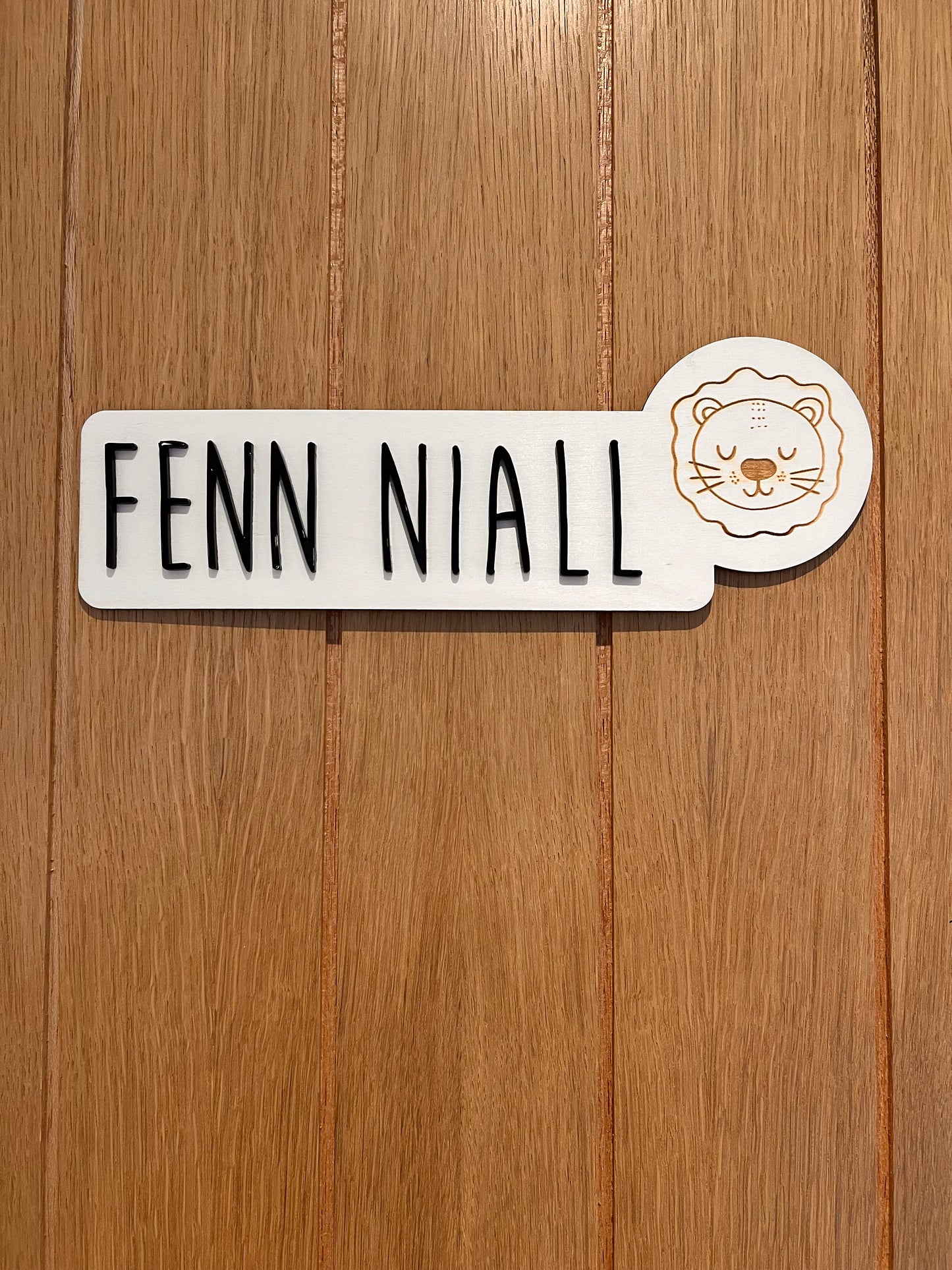Personalised Bedroom Sign - Wooden Name Sign - Personalised Name Nursery Decor - Acrylic Bedroom Plaque - Bedroom Decor - Children Sign