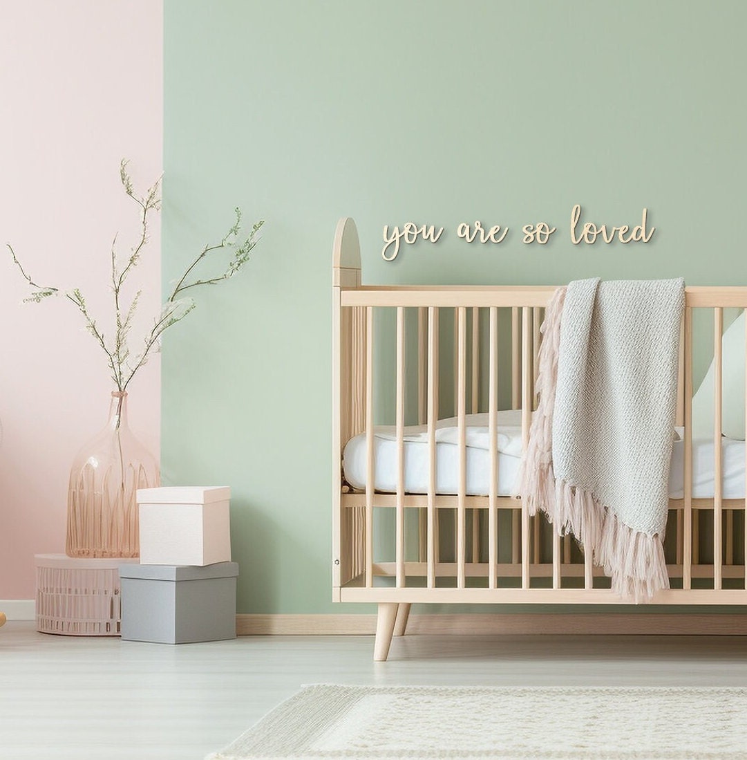 You are so loved wooden sign for baby's nursery - Wooden Sign - Bedroom Decor - Nursery Decor - Wall Art - Baby Sign - Gift for Baby