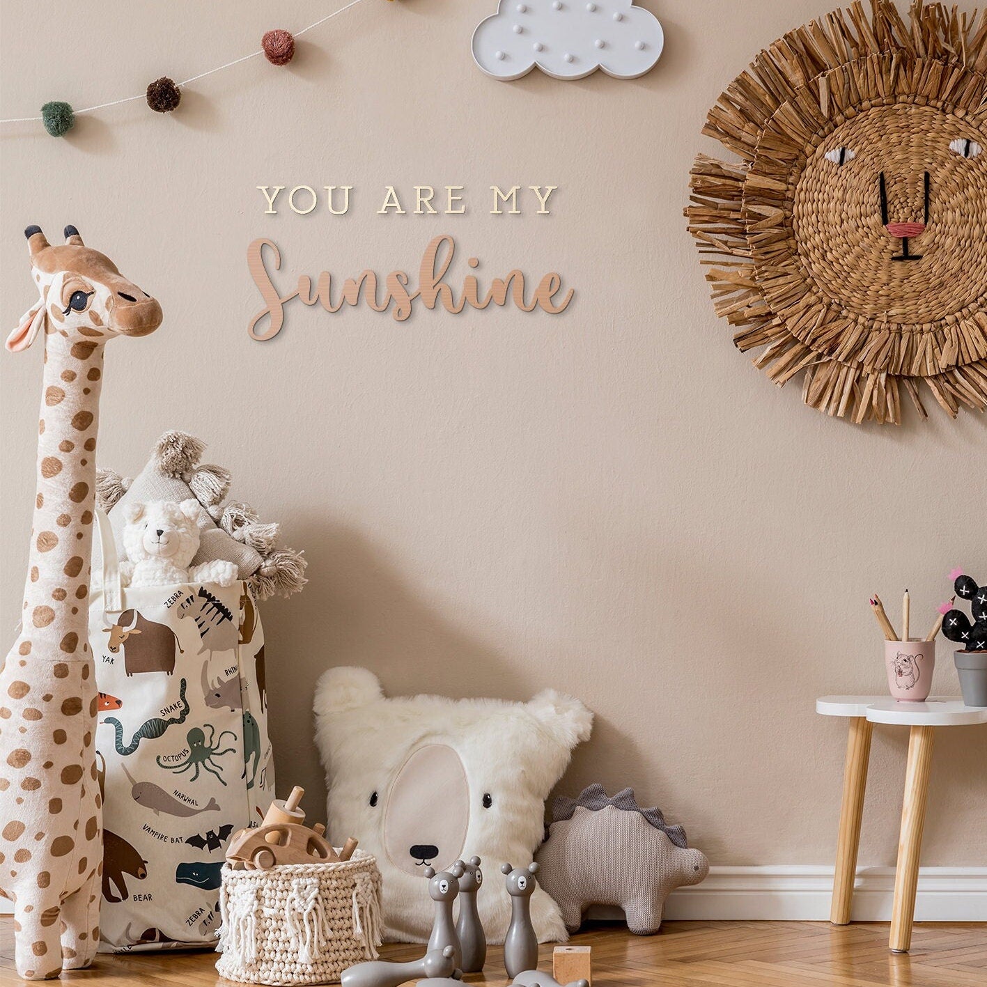 You are my Sunshine Wooden Sign - Sign for Nursery - Wooden Wall Sign - Nursery Decor - Nursery Wall Art - Baby Room Decor - Nursery Sign