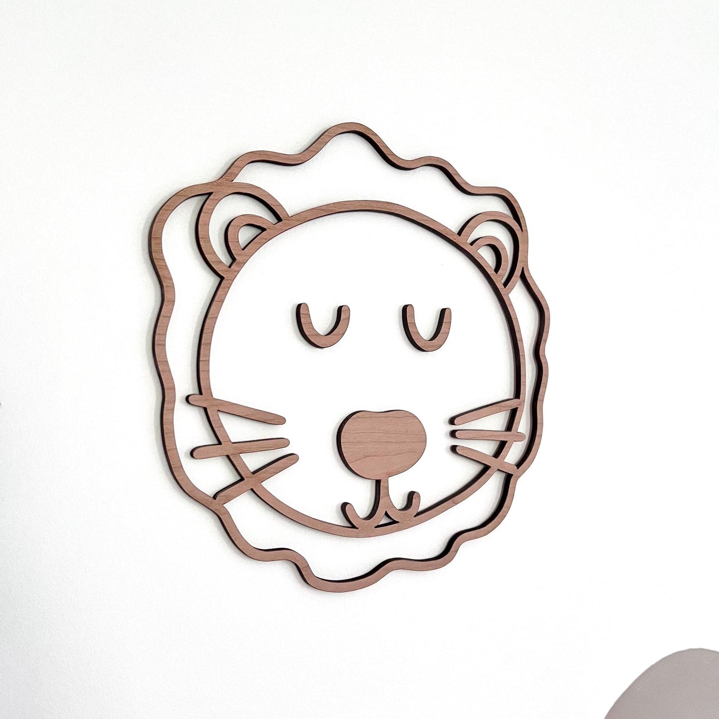 Lion Giraffe Monkey Wooden Safari Nursery Decor Kids Bedroom, Safari Decorations for Bedroom, Gift for Boy Girl Animal Wall Art Jungle Decor