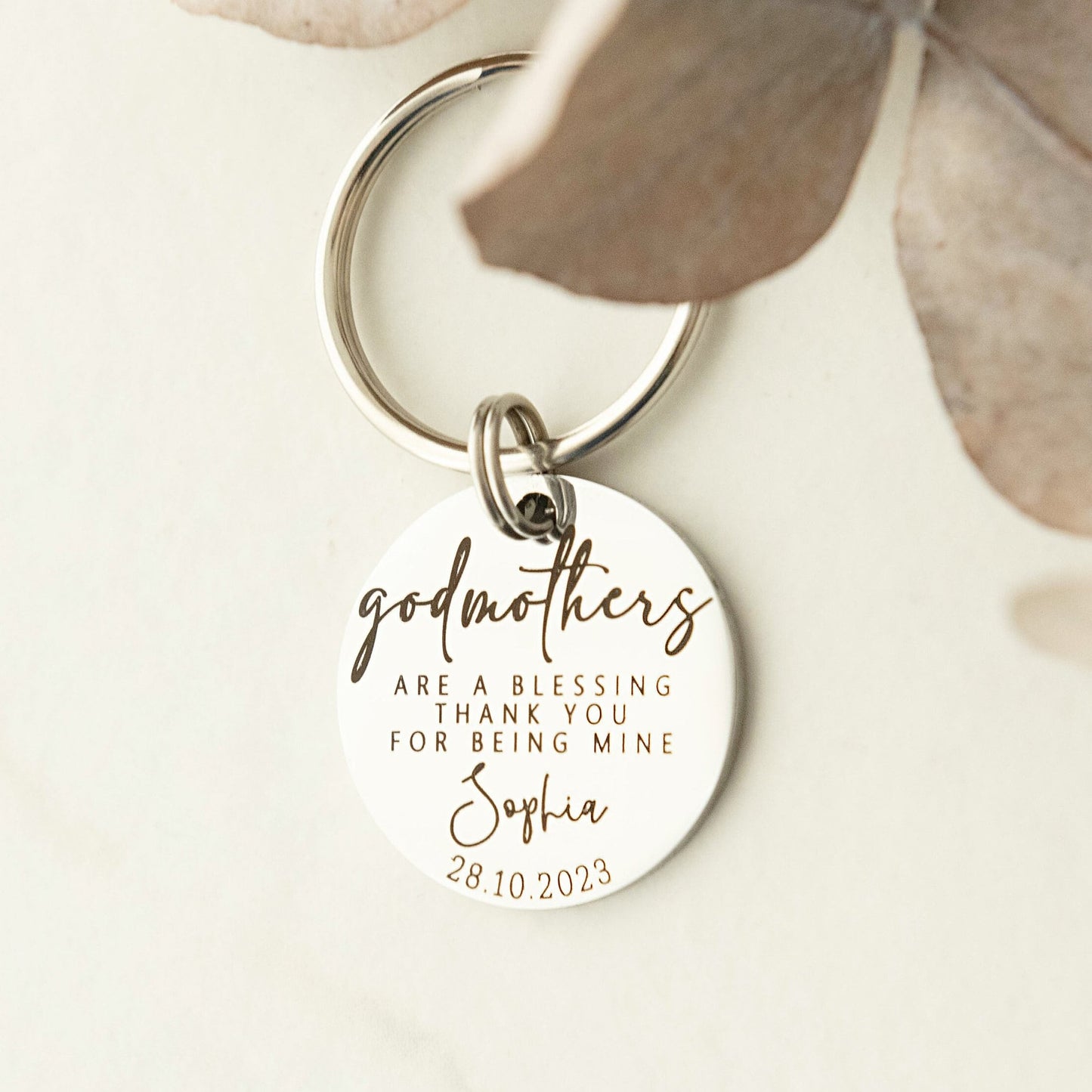 Godmothers are a blessing - Thank you for being mine Keyring