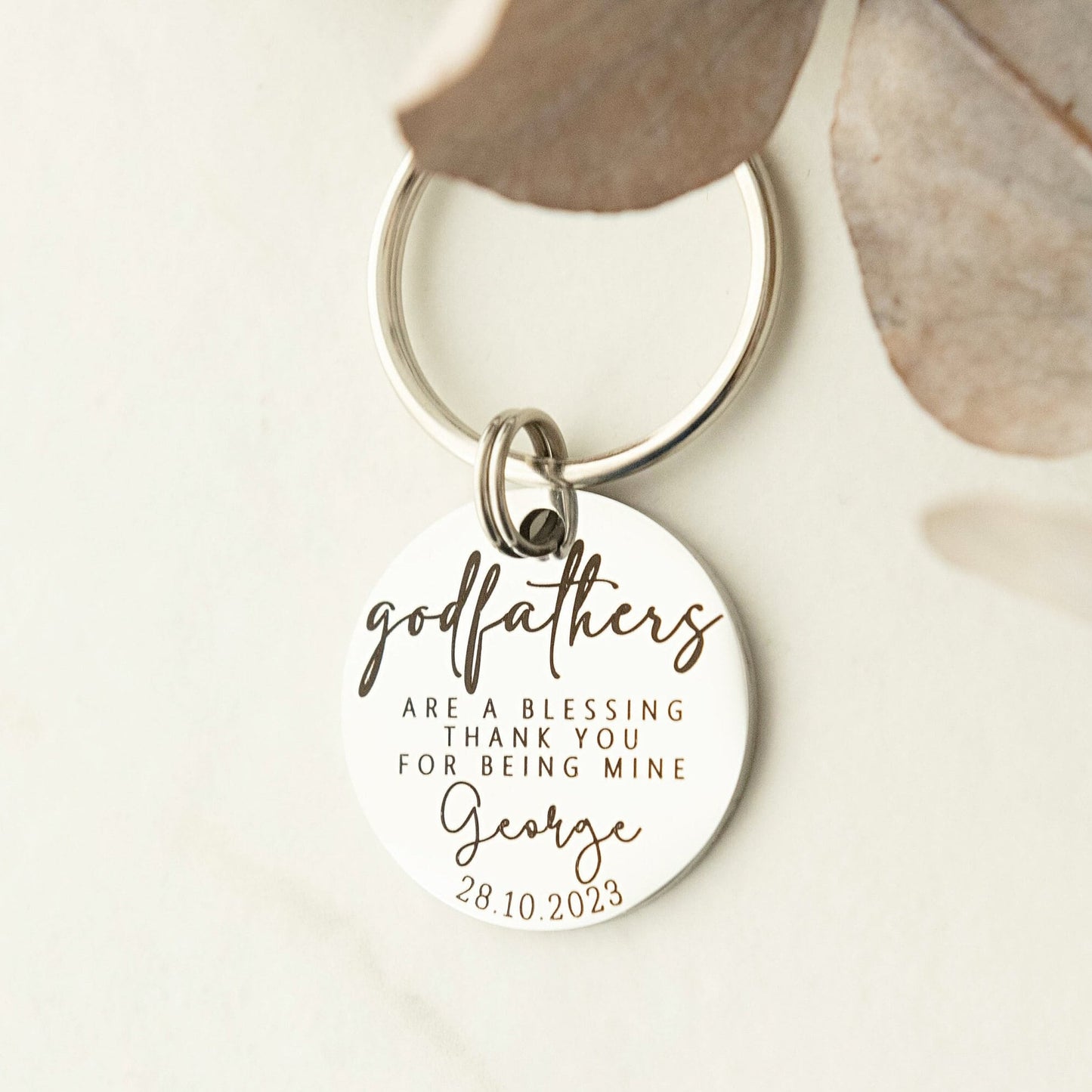 Godmothers are a blessing - Thank you for being mine Keyring