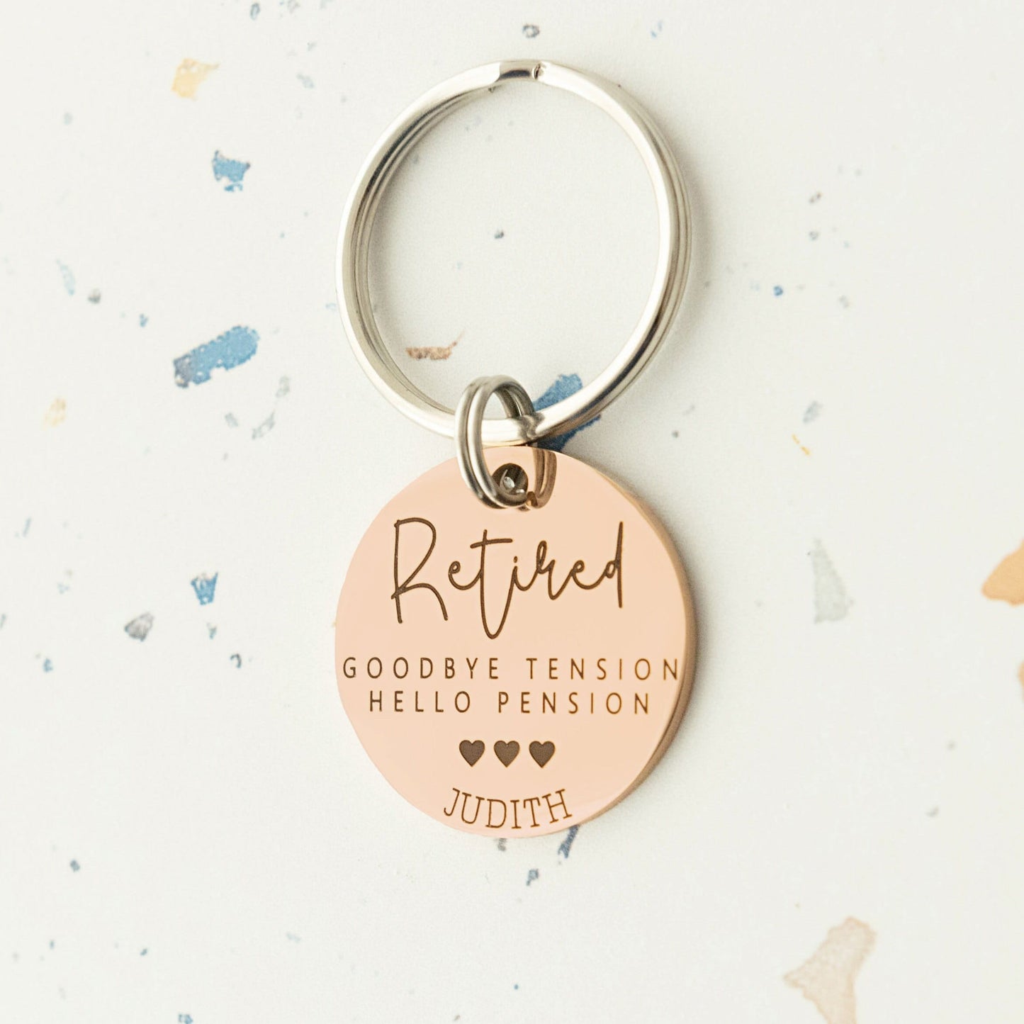 Goodbye Tension, Hello Pension Retirement Keyring