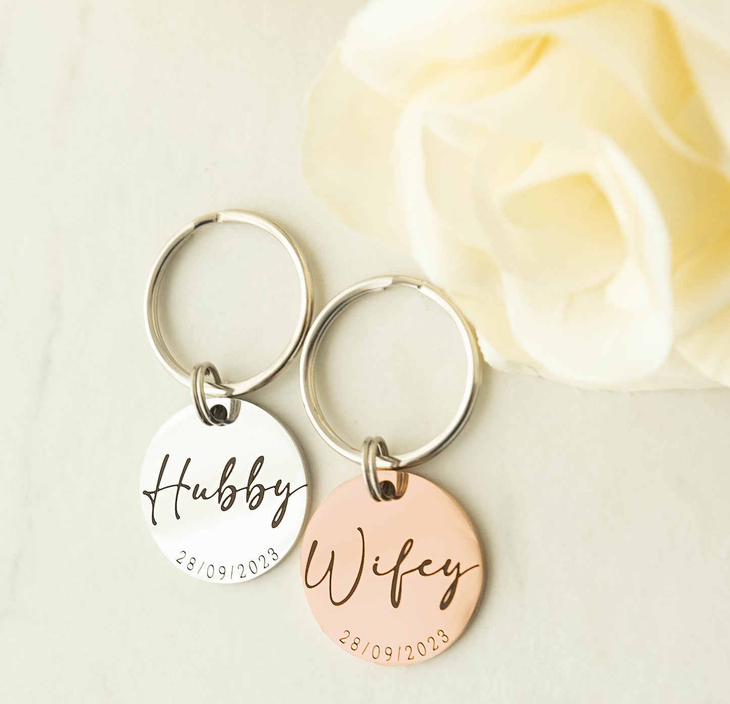 Wifey and Hubby Keyrings