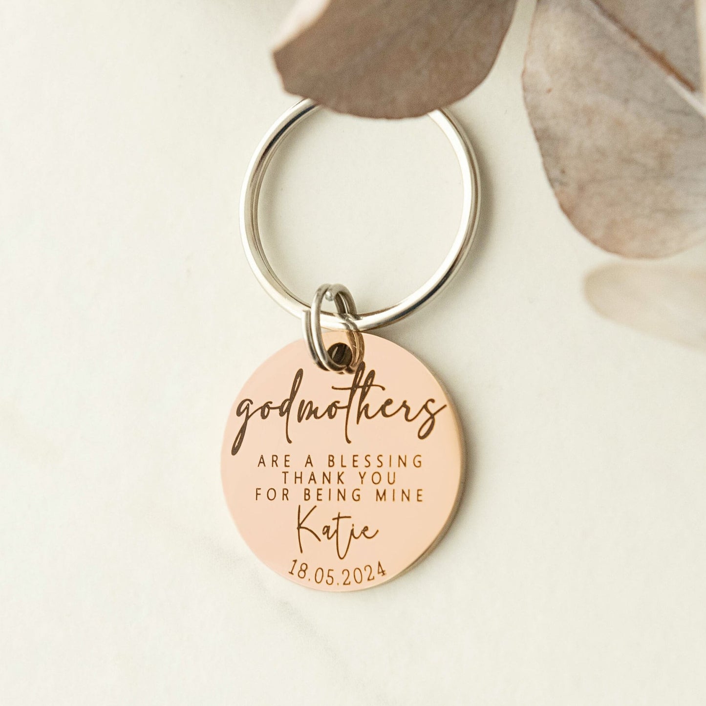 Godmothers are a blessing - Thank you for being mine Keyring