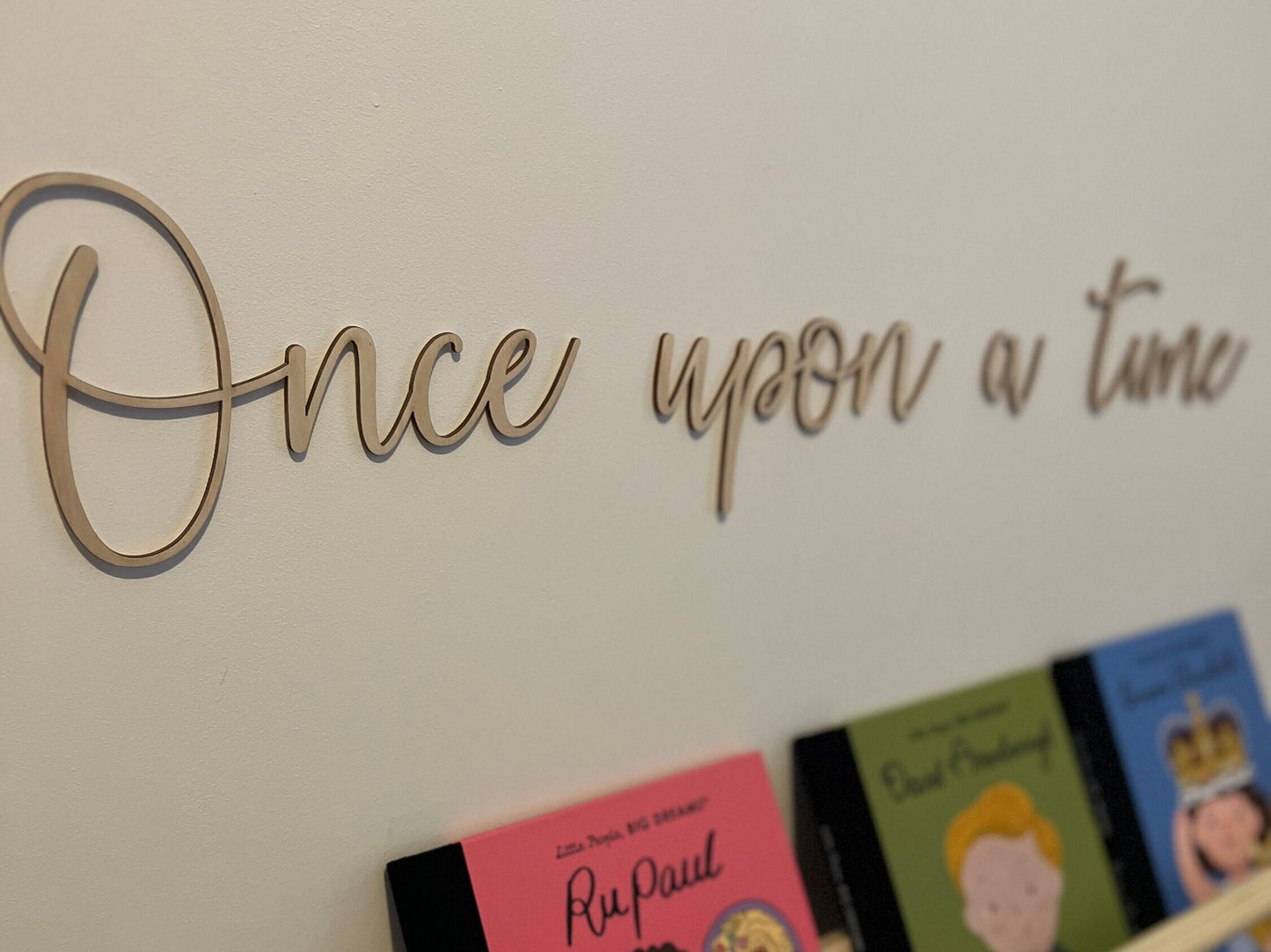 Once upon a time sign - Reading Corner Sign - Kids Bedroom Wording Sign - Nursery Decor -Wall Art - Home Decor - Baby Sign - Gift for Baby
