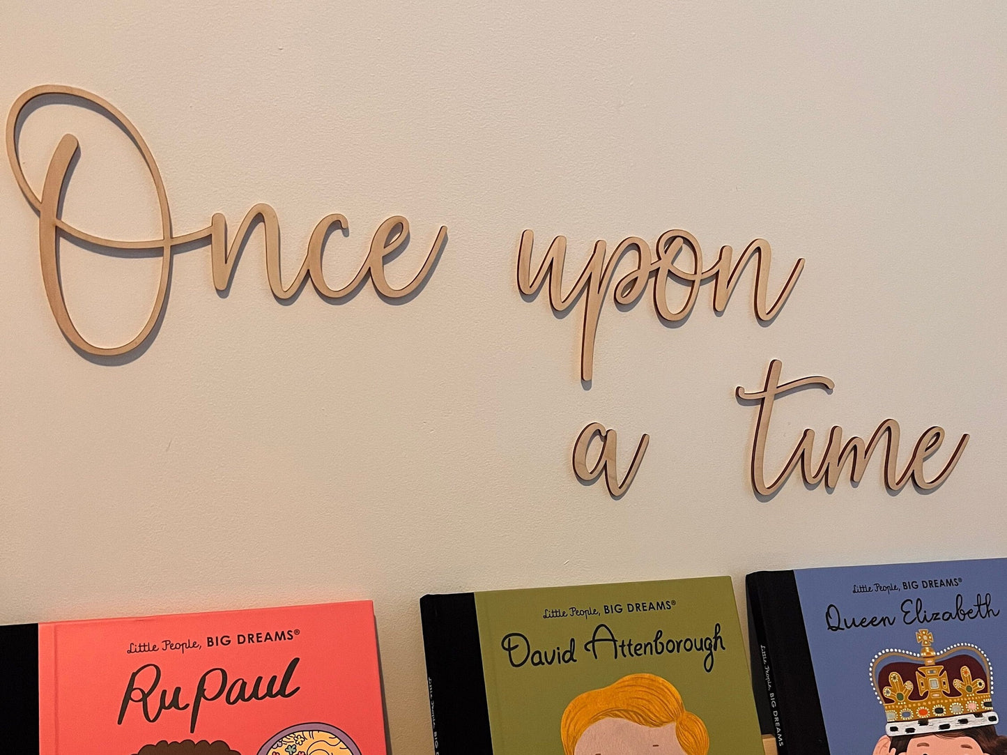 Once upon a time sign - Reading Corner Sign - Kids Bedroom Wording Sign - Nursery Decor -Wall Art - Home Decor - Baby Sign - Gift for Baby