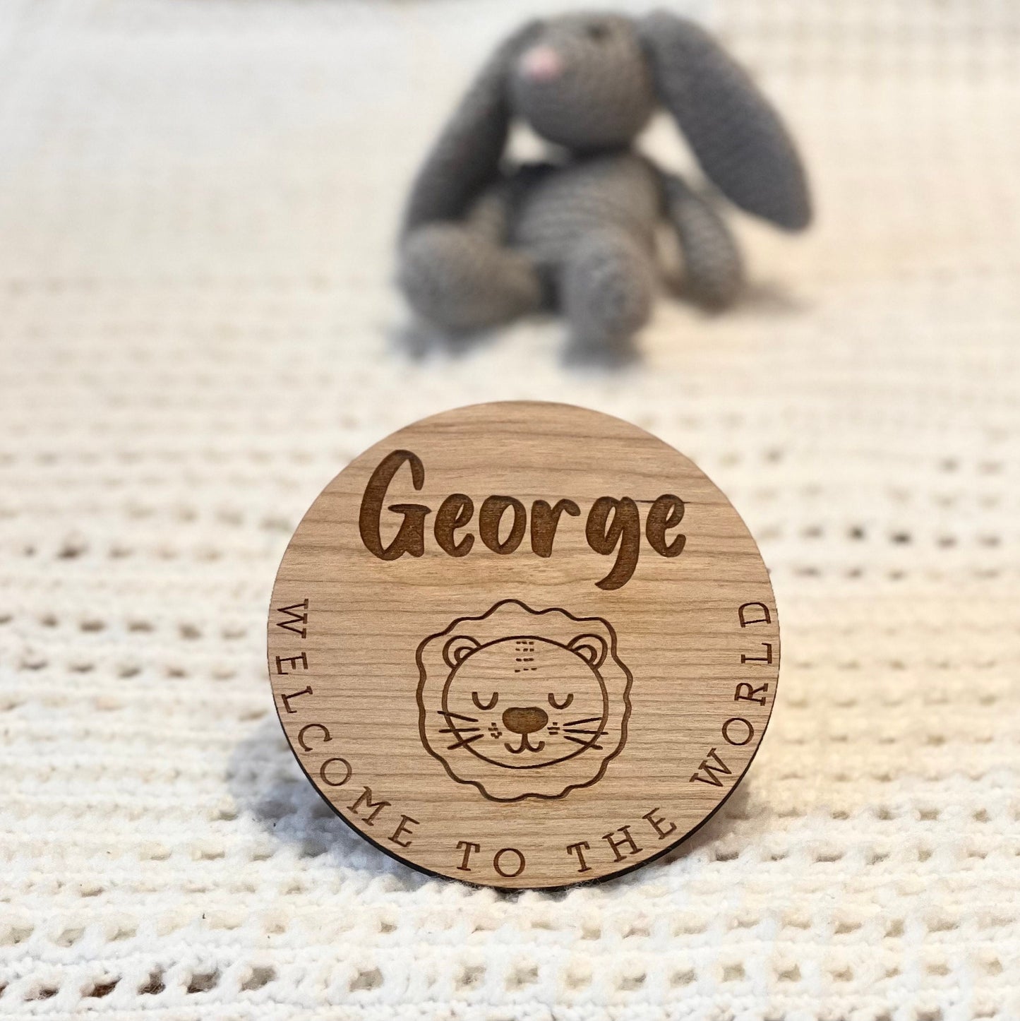 Welcome to the World Personalised Baby Sign - Baby Safari Decor - Safari Theme Nursery - Baby Announcement Prop - Engraved Gift for New Baby