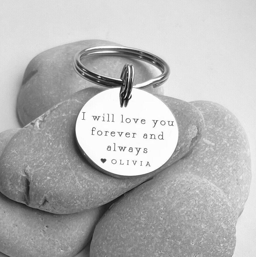 I will love you forever and always keyring - Gift for him - Gift for her - Valentines Day Gift - Valentines Day Card Idea - Couples Gift