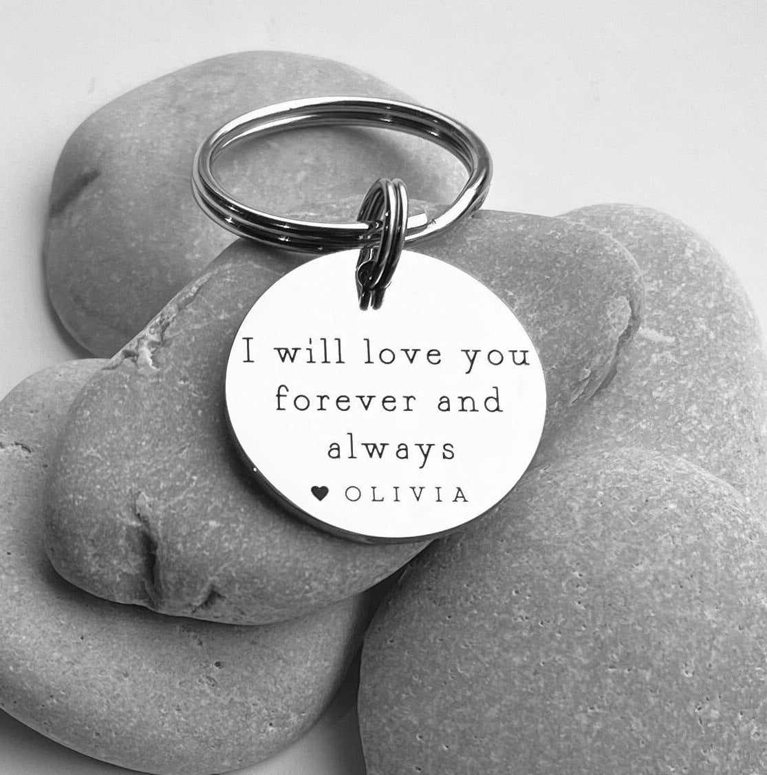 I will love you forever and always keyring - Gift for him - Gift for her - Valentines Day Gift - Valentines Day Card Idea - Couples Gift