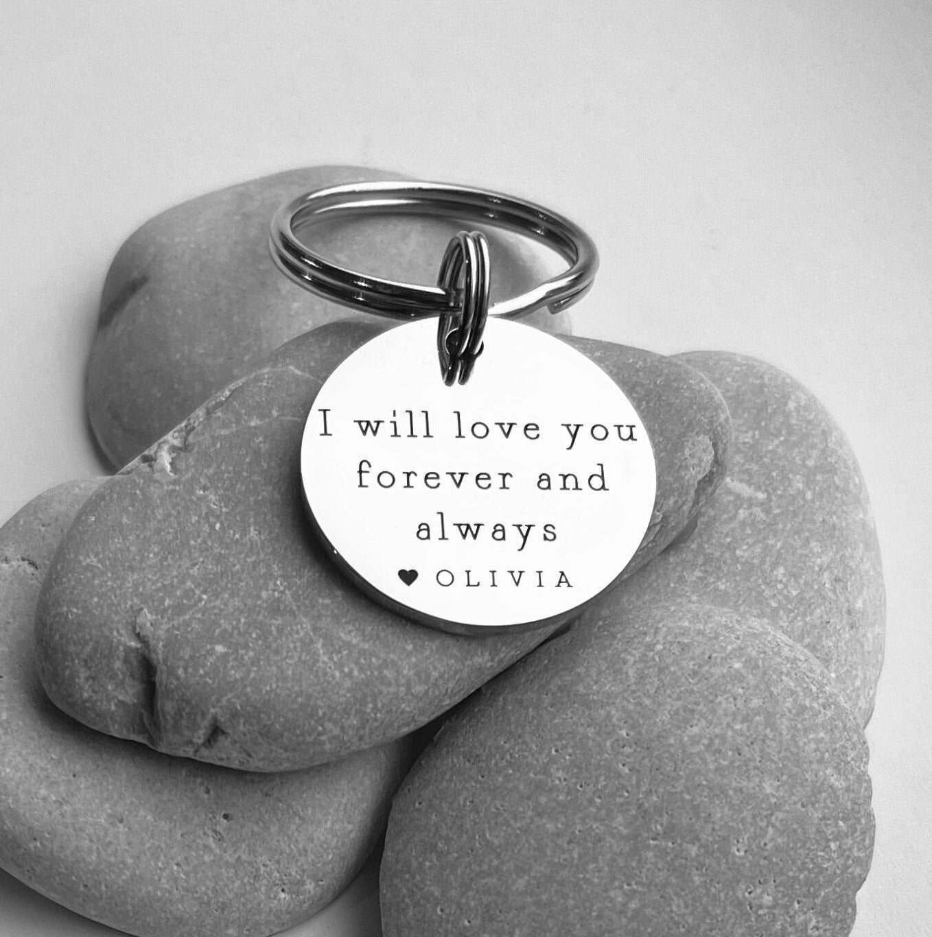 I will love you forever and always keyring - Gift for him - Gift for her - Valentines Day Gift - Valentines Day Card Idea - Couples Gift