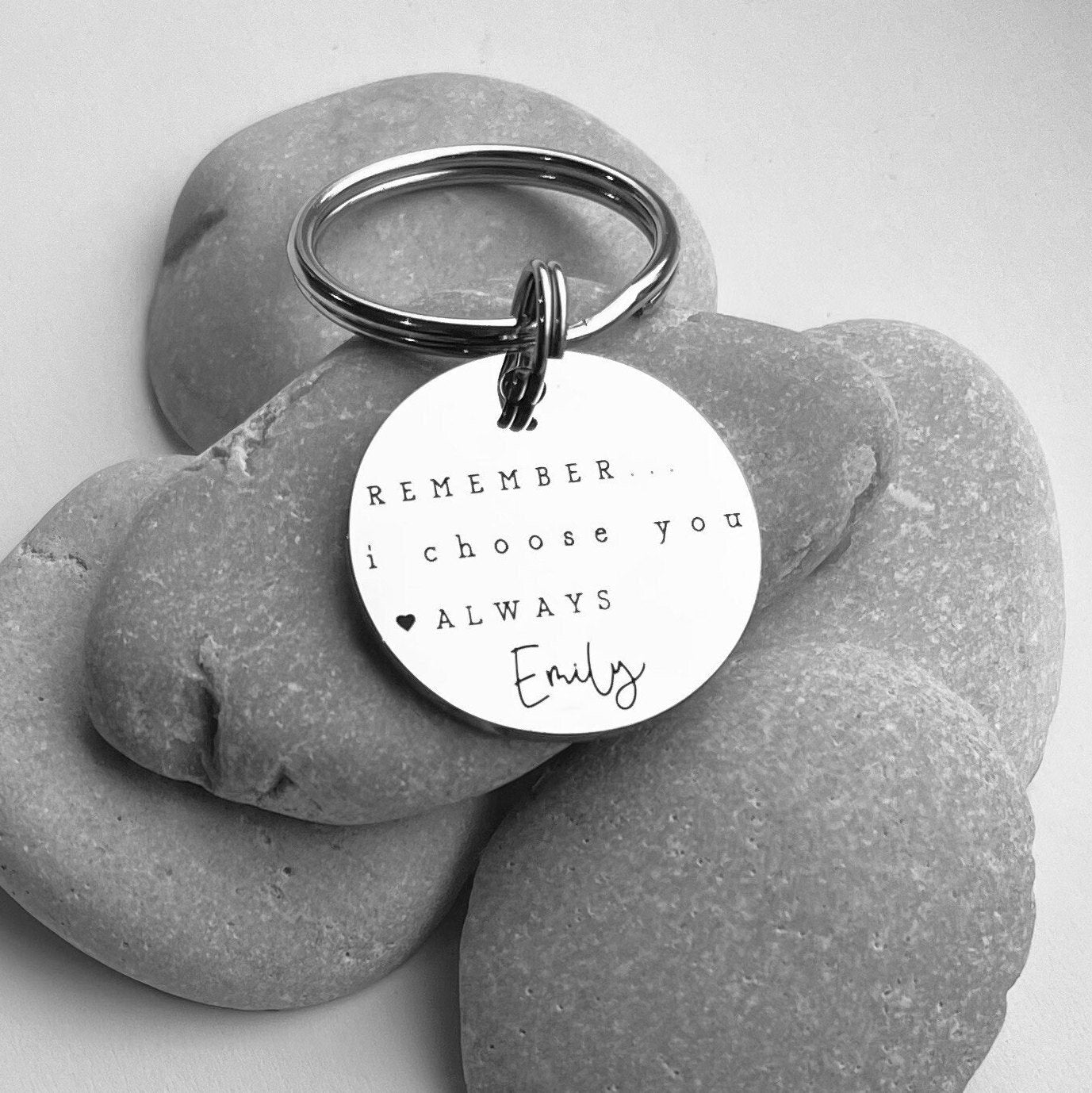 I choose you keyring - Cute Valentines Day Gift - Gift for Him - Gift for Her - Motivational Keyring - Gift for Husband Wife - Engraved