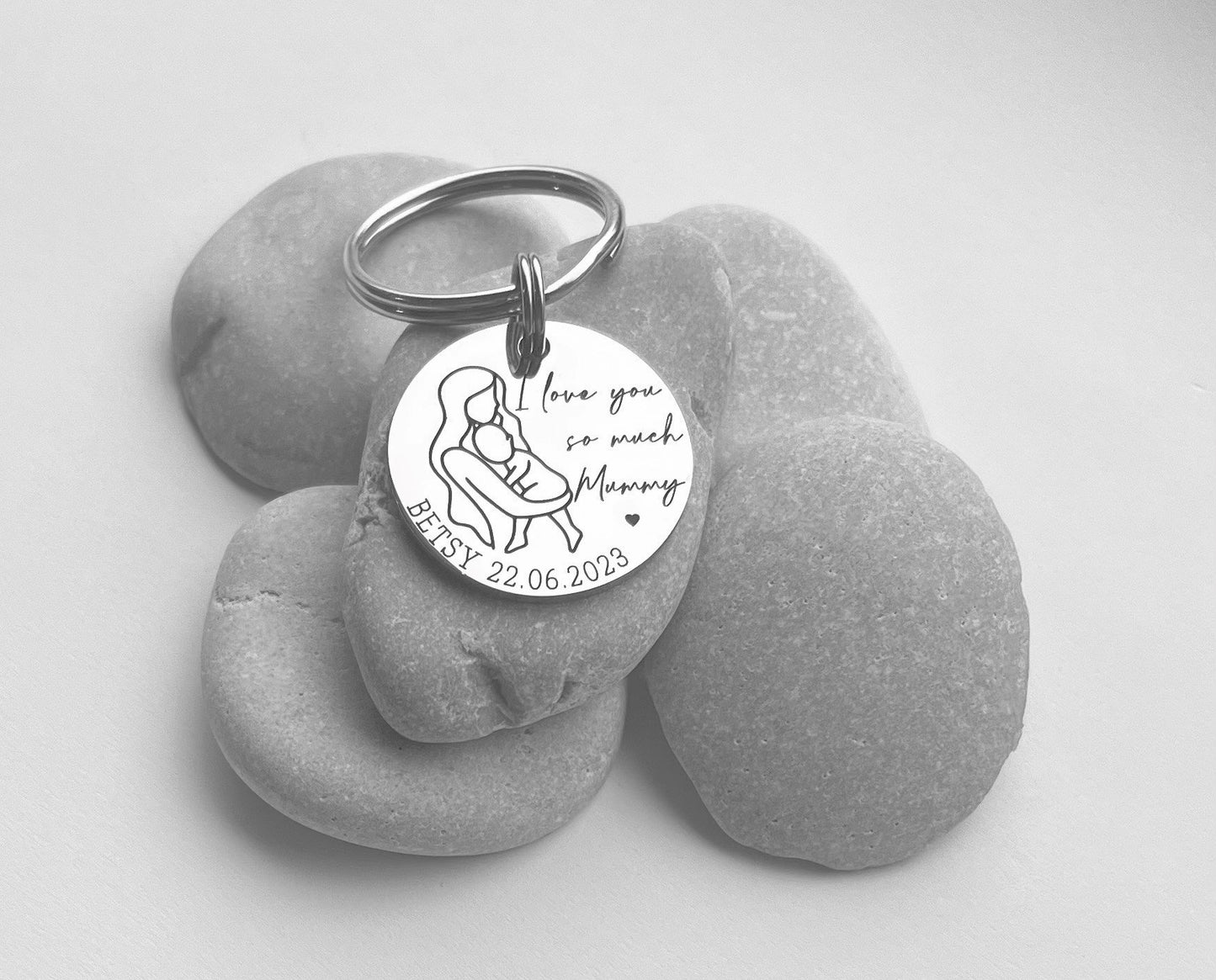 I love you Mummy Keyring - Mothers Day Gift - Gift for Mummy - Gift for Mum - New Mum - Gift for Mom - Gift for Her - Mothers Day Keychain