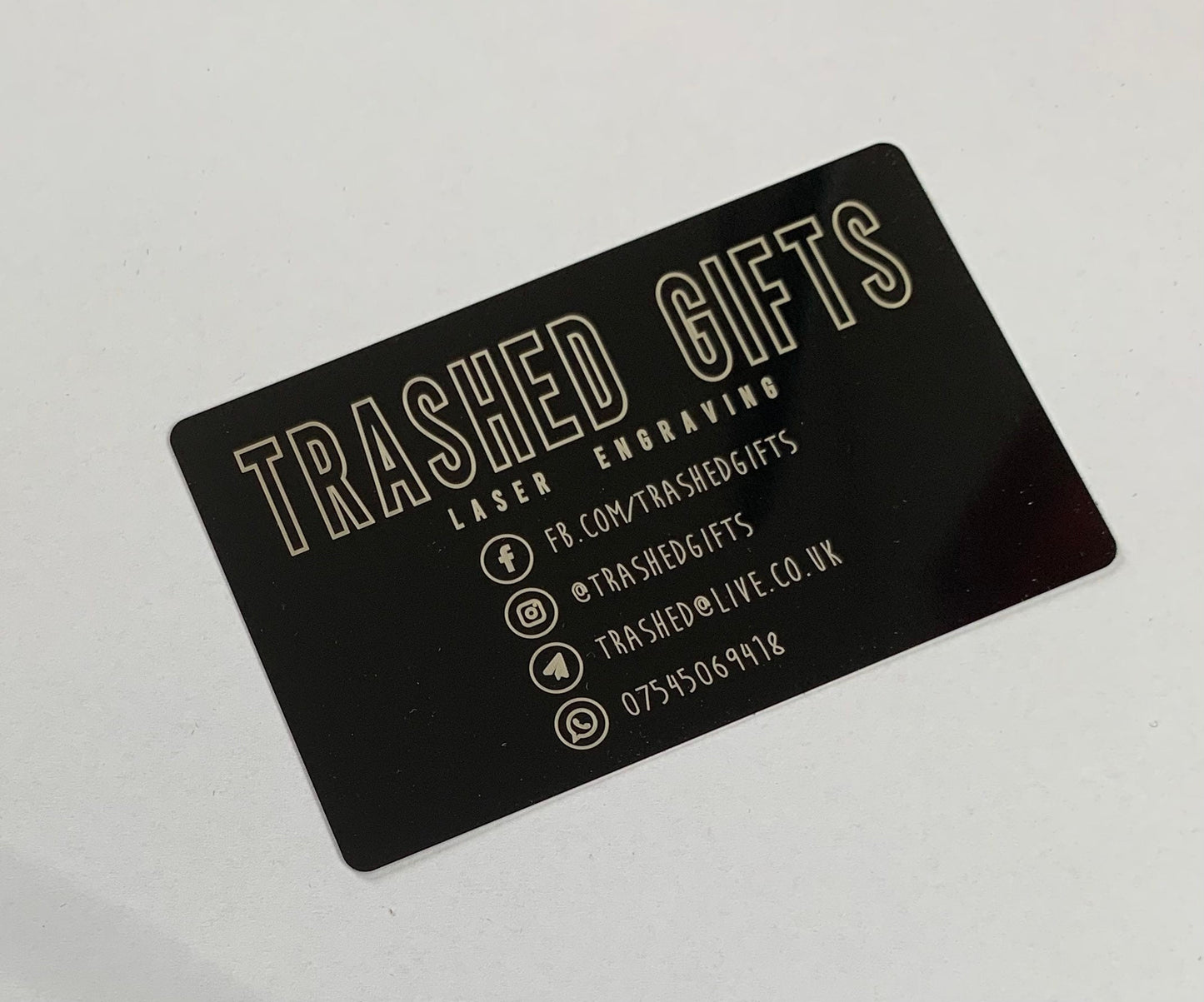 Business Card - Custom Business Card - Personalised Business Card - Black Business Card - Custom Logo - Engraved Card - Business Card Design