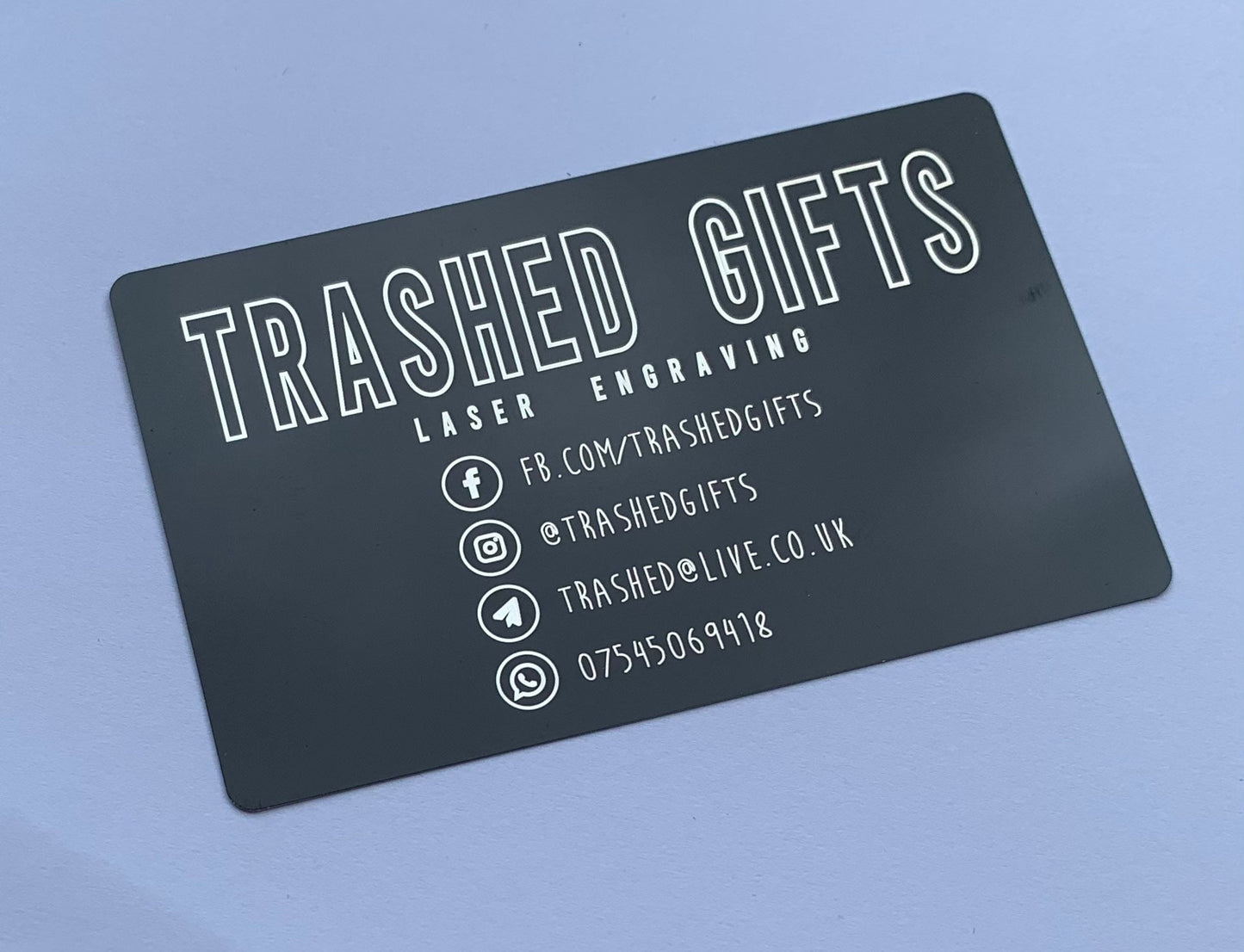 Business Card - Custom Business Card - Personalised Business Card - Black Business Card - Custom Logo - Engraved Card - Business Card Design