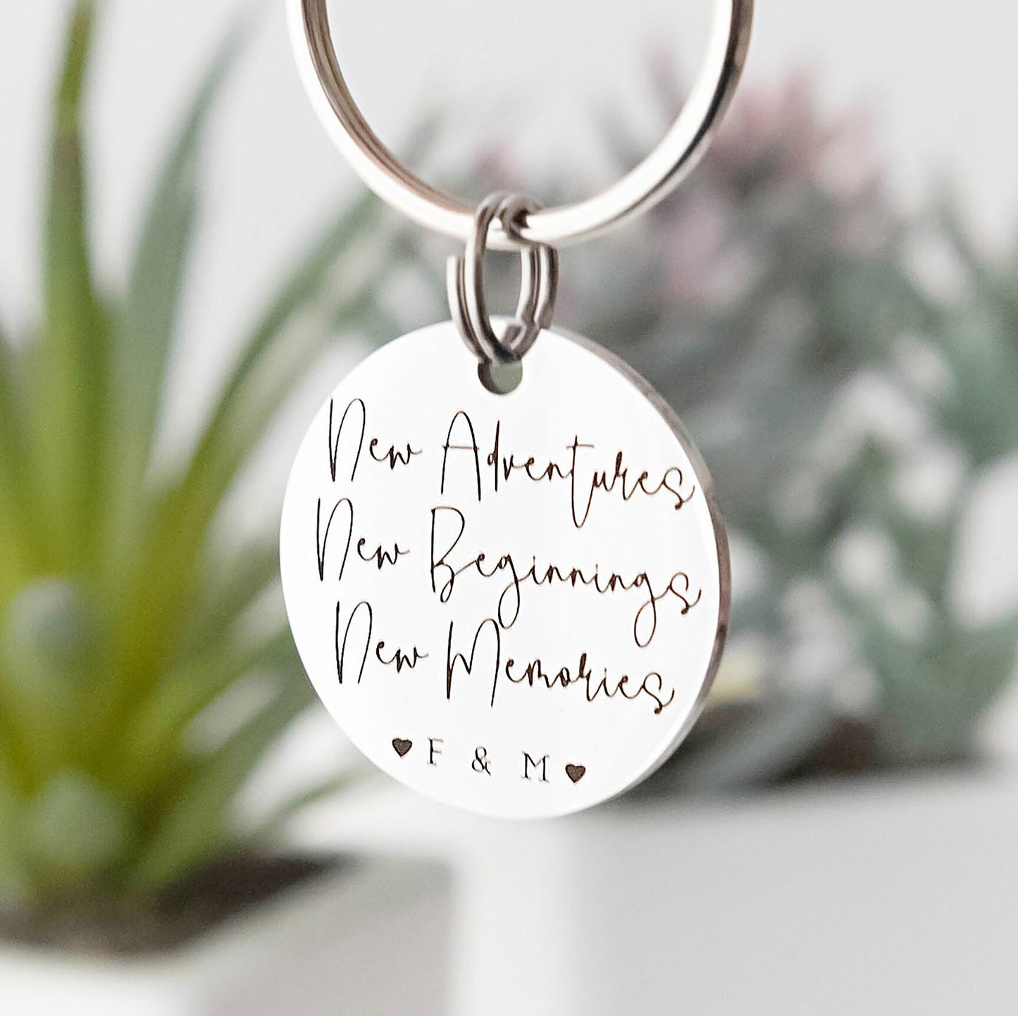 Travel Gift - Leavers Gift - New Home Gift - New Job Gift - New Beginnings Keyring - Personalised Keyring - First Home Keyring - New Start