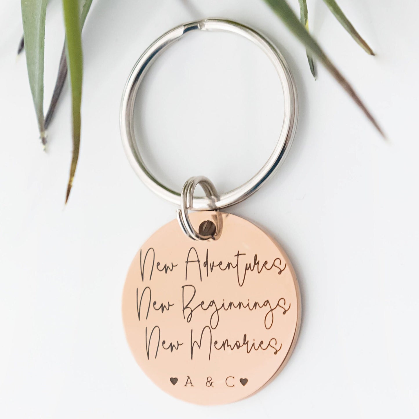 Travel Gift - Leavers Gift - New Home Gift - New Job Gift - New Beginnings Keyring - Personalised Keyring - First Home Keyring - New Start