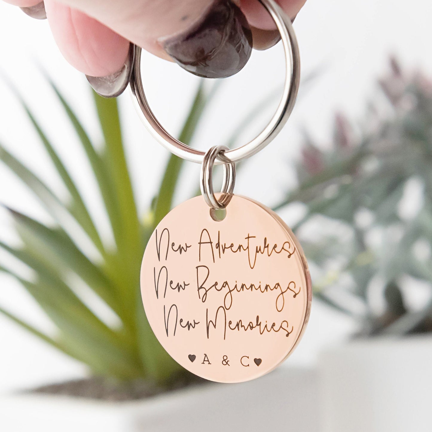 Travel Gift - Leavers Gift - New Home Gift - New Job Gift - New Beginnings Keyring - Personalised Keyring - First Home Keyring - New Start