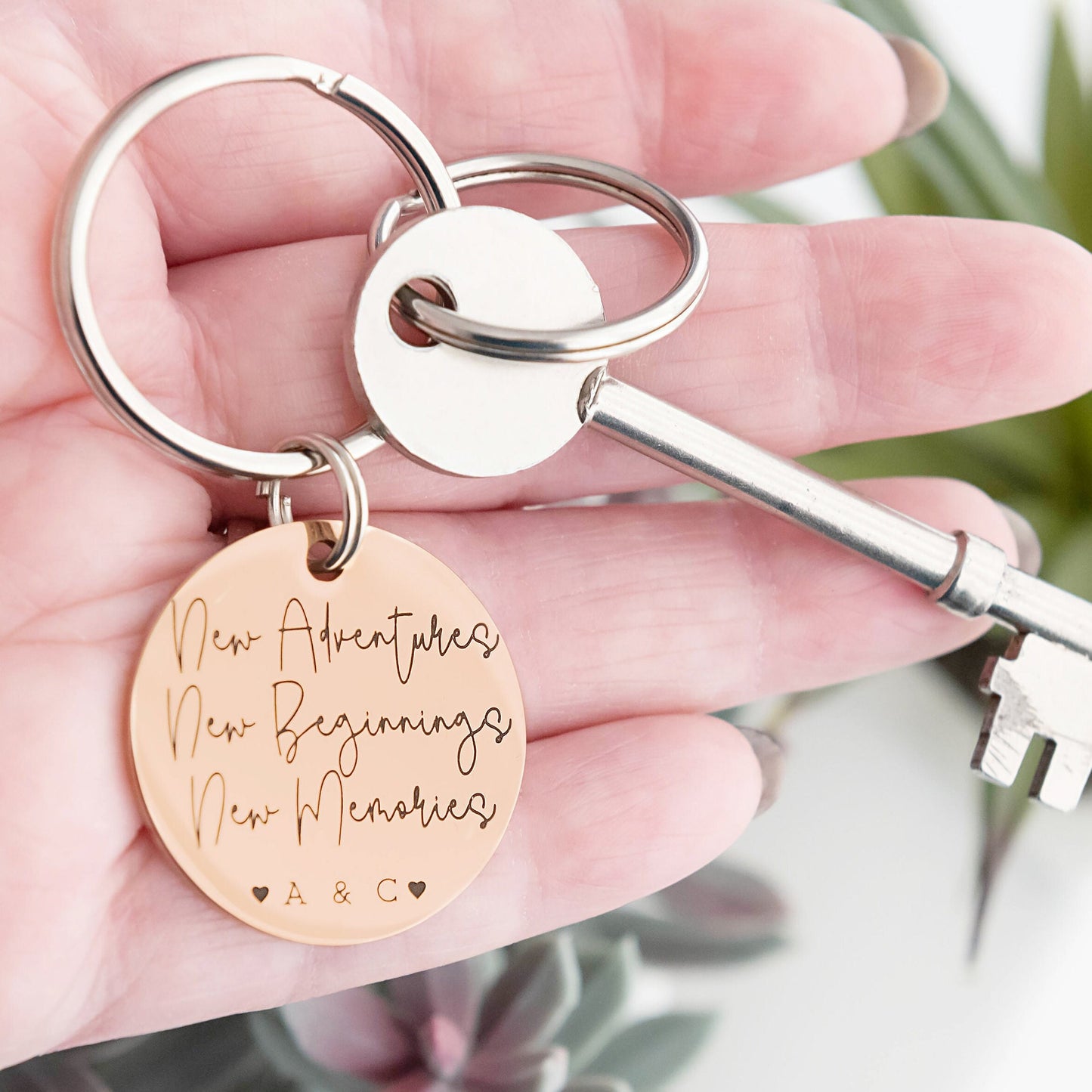 Travel Gift - Leavers Gift - New Home Gift - New Job Gift - New Beginnings Keyring - Personalised Keyring - First Home Keyring - New Start