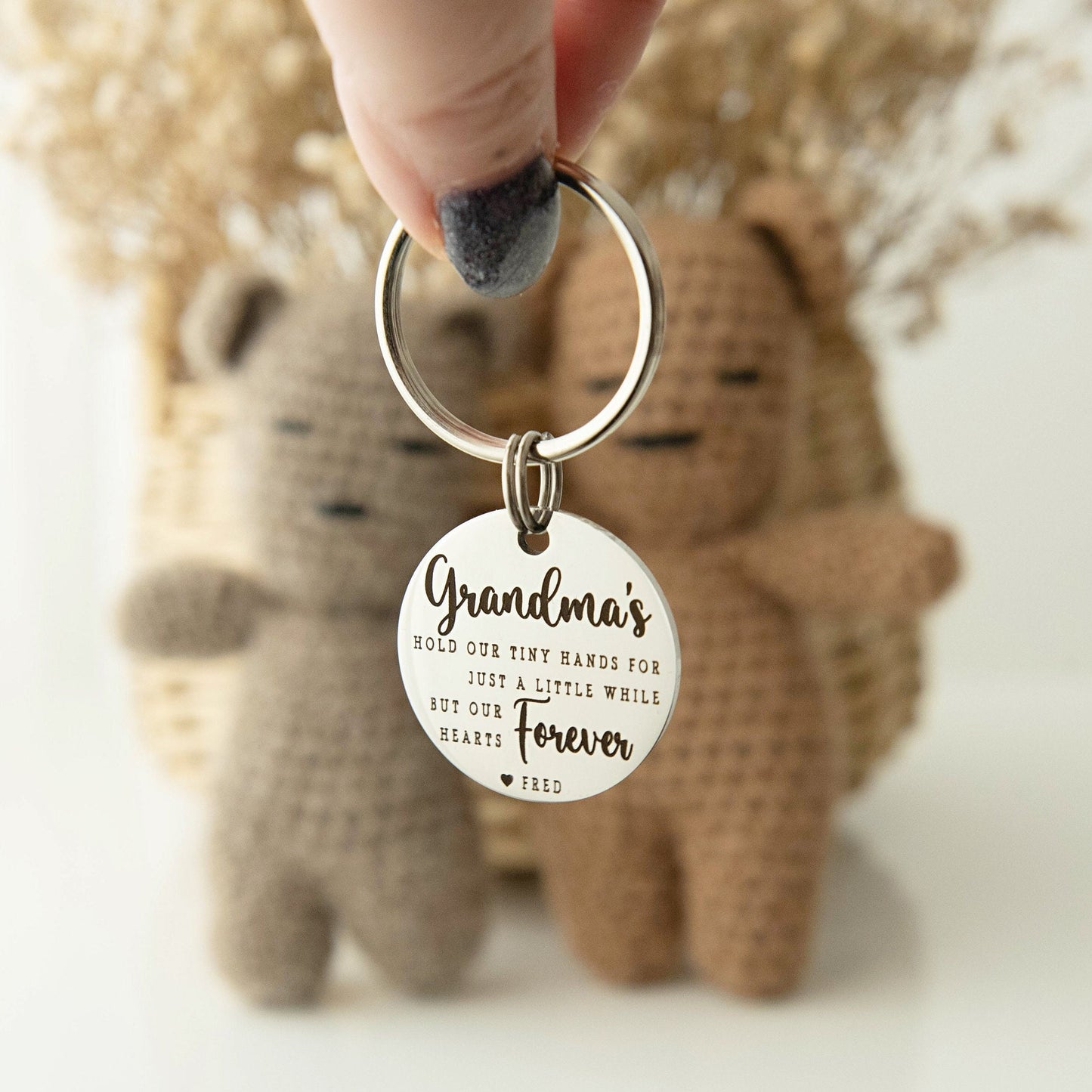 Grandma Keyring - Gift for Grandma - Gift for Nanny - Grandparent Gift - Nanny Gift - Personalised Keyring - Gift from Grandkids - Nana Gift