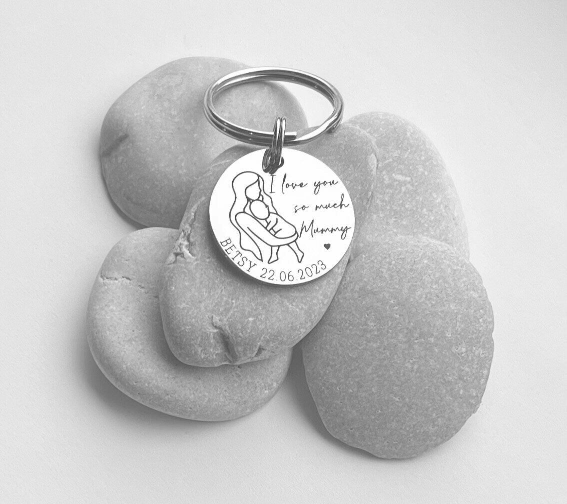 Mothers Day Gift - Gift for Mummy - Gift for Mama - Gift for Mum - New Mum - Gift for Mom - Gift for Her - Mothers Day Keychain-Personalised