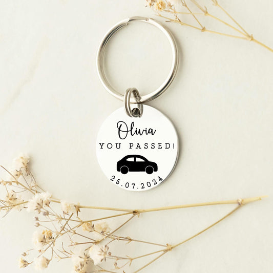 Driving Test Keyring, Passed Driving Test, New Driver Keyring - Personalised Driving Gift - New Driver Gift - First Car Keychain - Learner