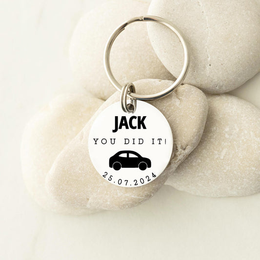 Gift for Passing Driving Test - Driving Keyring - Learner Driver - Well Done you Passed! Personalised Keyring - Gift for New Driver