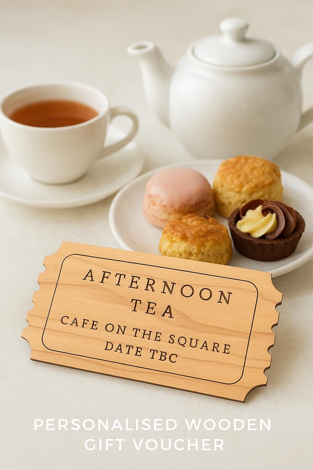 Personalised Gift Voucher, Concert Ticket, Keepsake Ticket, Personalised Voucher, Gift Ticket, Wooden Ticket, Memento Gig Ticket