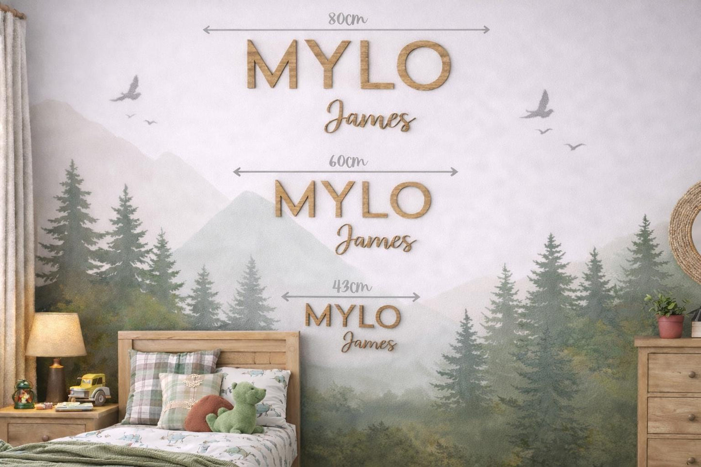 Personalized Wooden Name Sign | Nursery, Kids Room Decor
