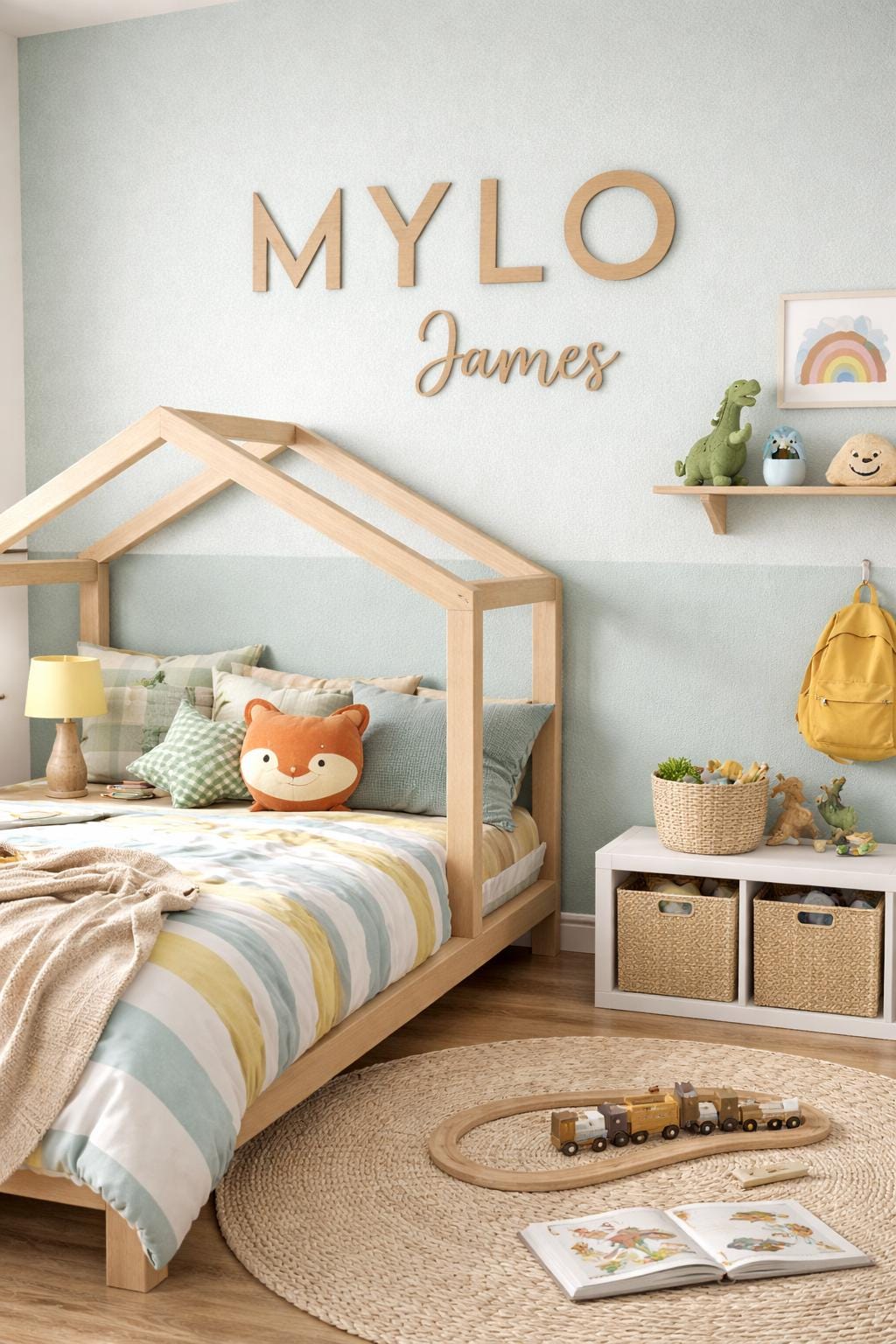 Personalized Wooden Name Sign | Nursery, Kids Room Decor