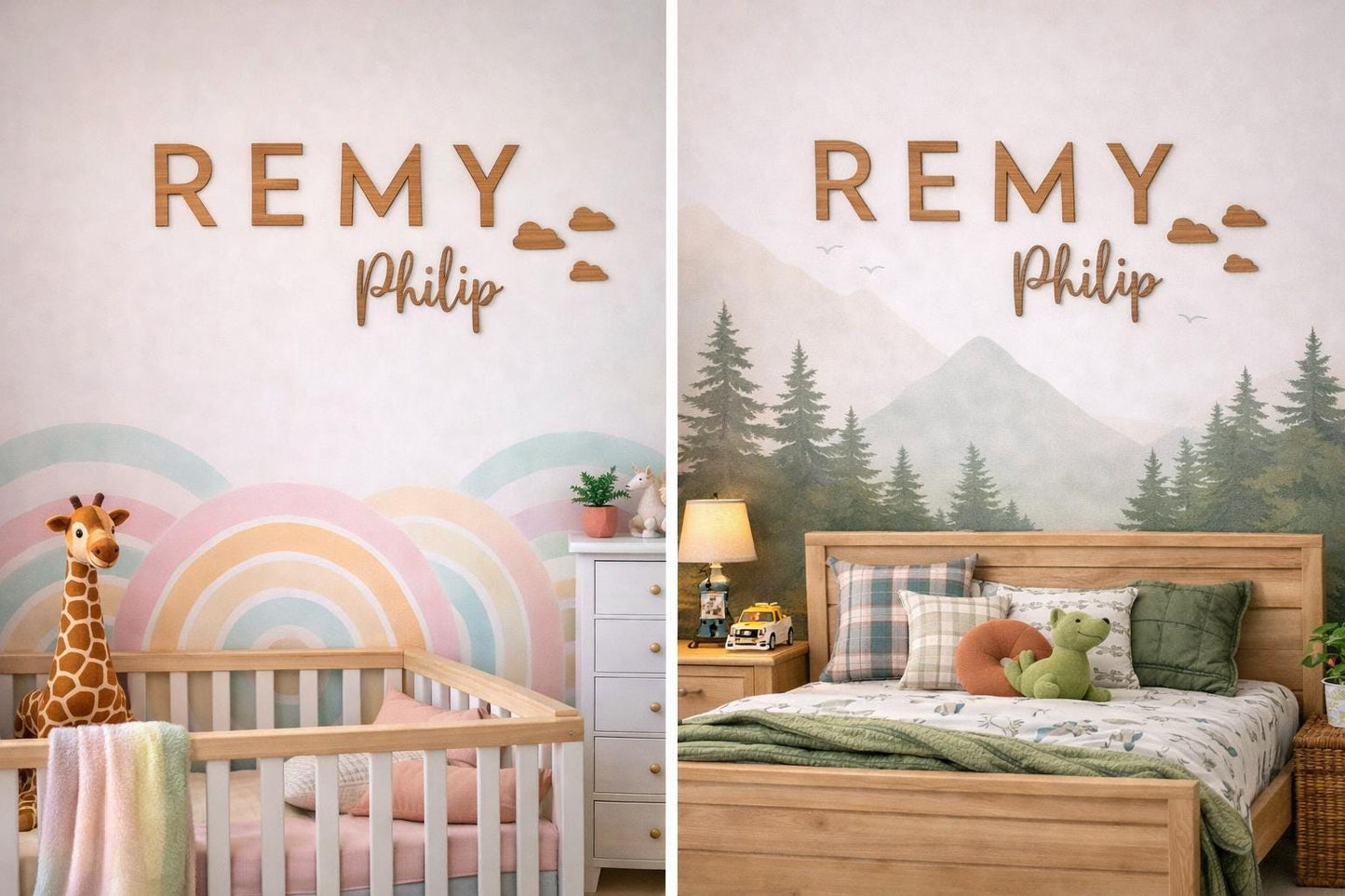 Personalized Wooden Name Sign | Nursery, Kids Room Decor