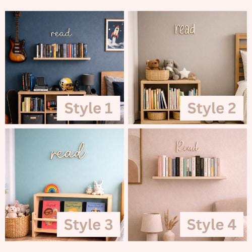 Wooden "Read" Script Sign – Montessori Nursery & Classroom Decor