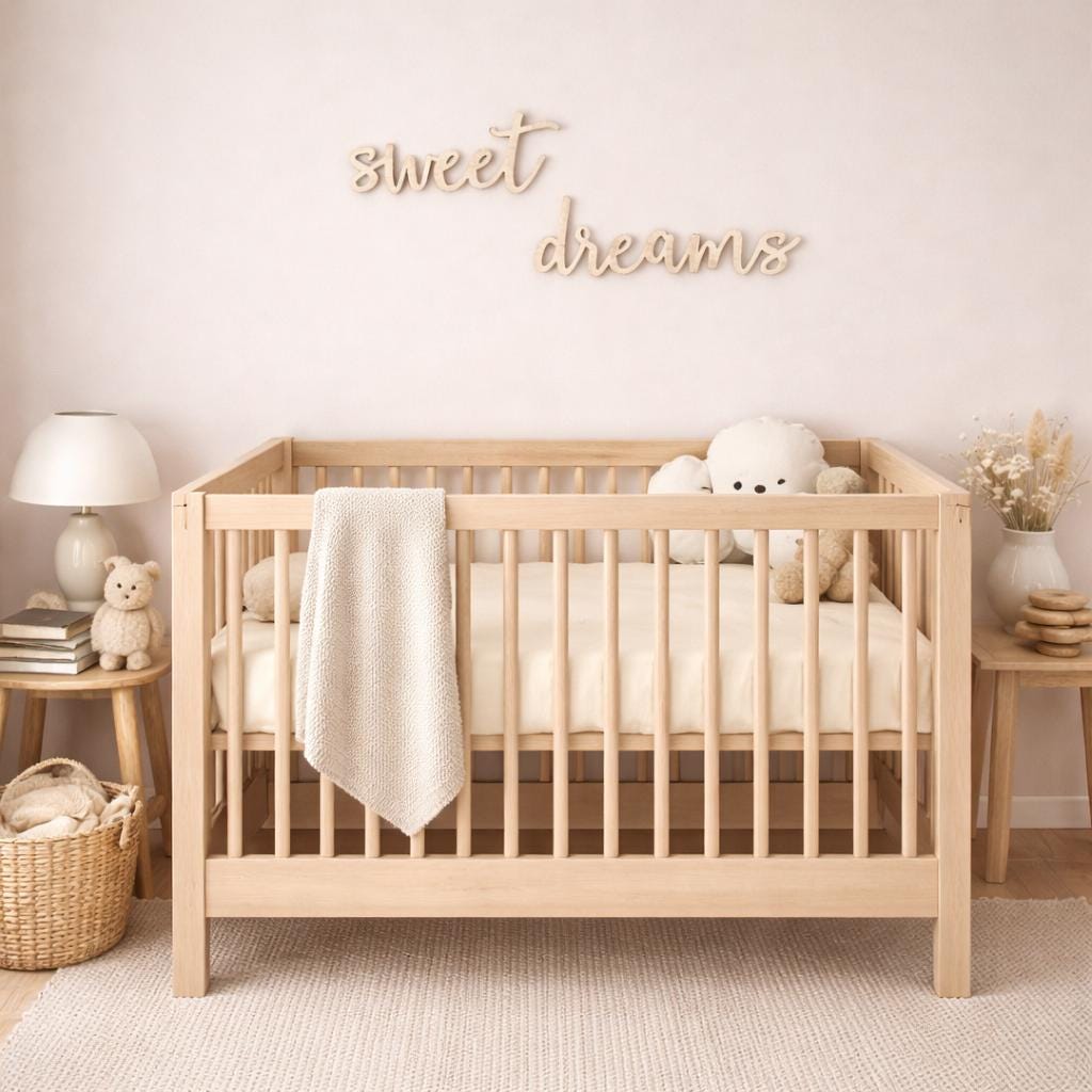 Sweet Dreams Nursery Wall Sign | Boho Birch Plywood Decor