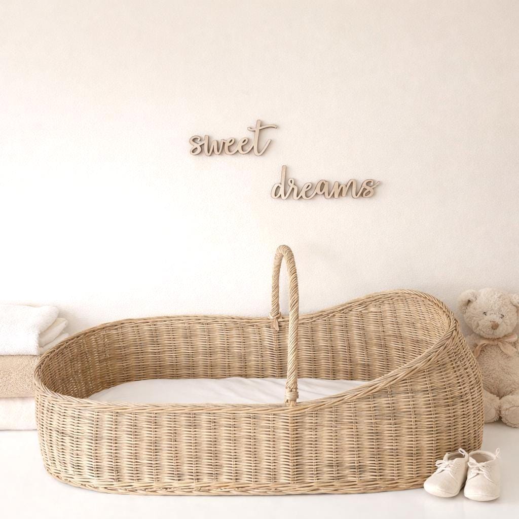 Sweet Dreams Nursery Wall Sign | Boho Birch Plywood Decor