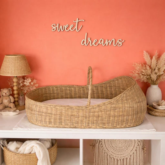 Sweet Dreams Nursery Wall Sign | Boho Birch Plywood Decor