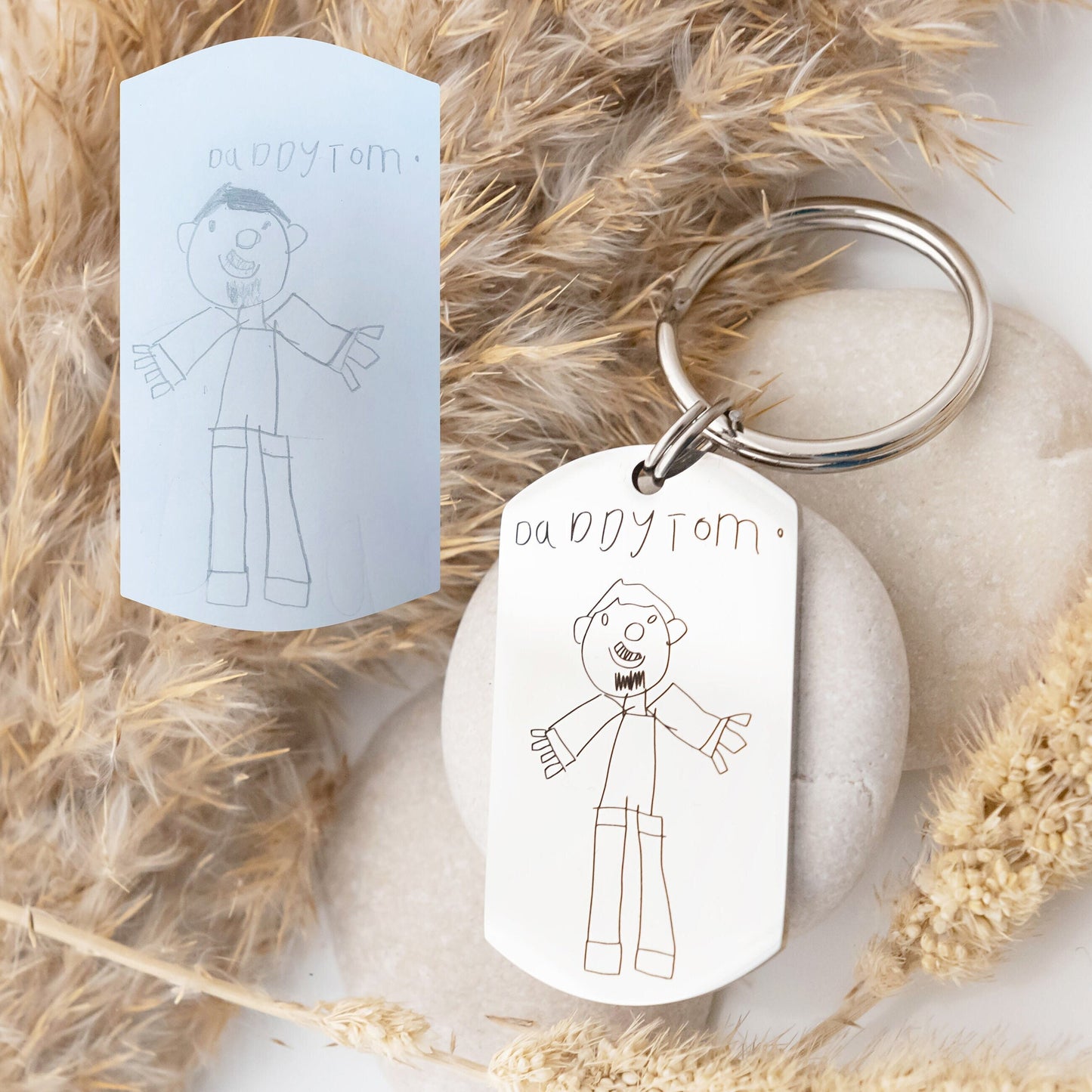 Custom Drawing Rectangular Keyring