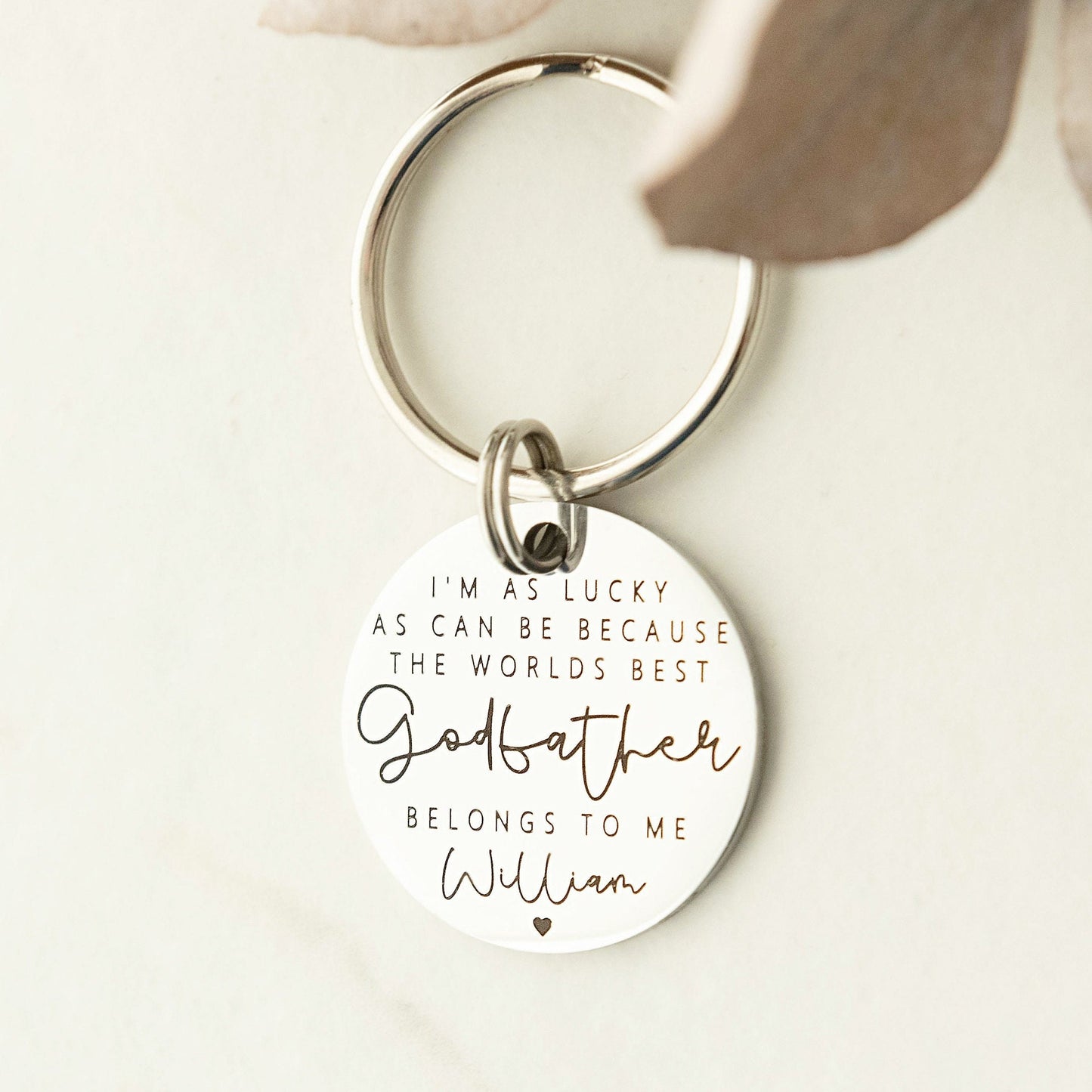 I'm as lucky as can be the worlds best Godmother belongs to me Keyring