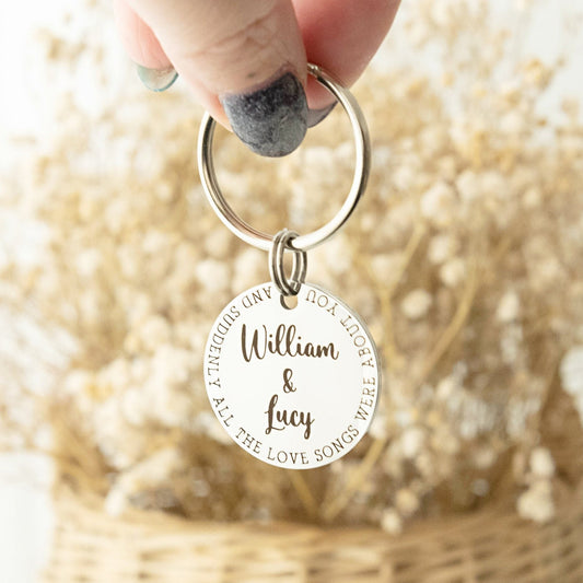 All the love songs are about you Keyring