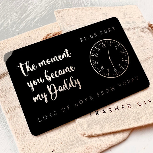 Personalised Wallet Insert For Dad Daddy Grandad - Dad Gift - Daddy Gift - Gift for Dad - Personalised Gift for Daddy - New Dad Daddy Gift