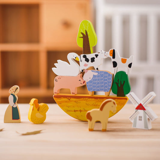 Wooden Toy Personalised - Farm Stacker - Stacking Toy for Boys and Girls - Farm Toy - Children's Toy - Gift for Baby - Gift for Toddler